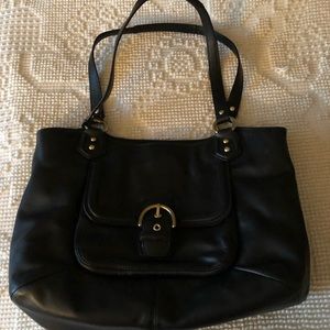 Coach black leather purse